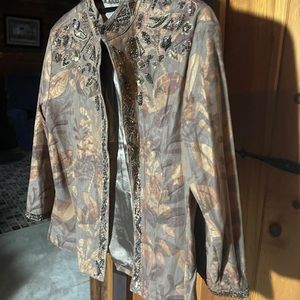 Chico’s Embellished Open Front Dress Jacket